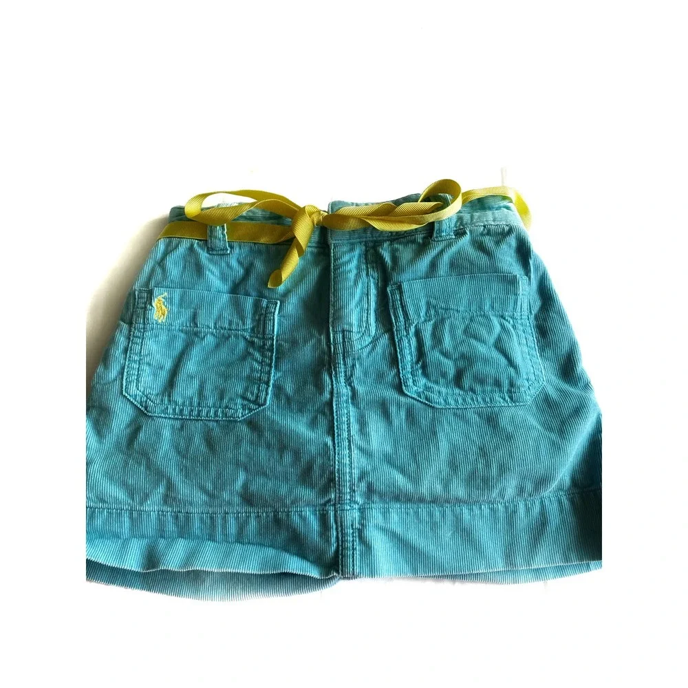 Ralph Lauren aqua, corduroy skort. Size 4.